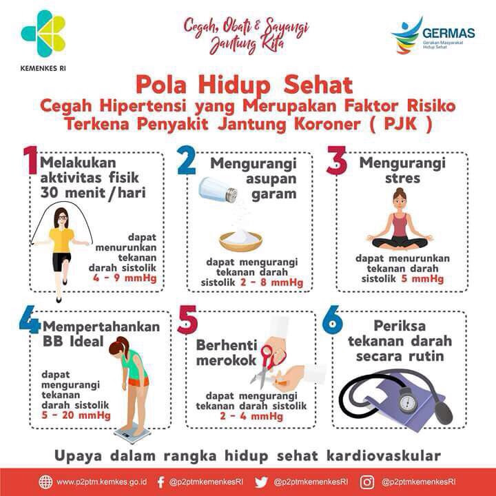 Pola Hidup Sehat Cegah Hipertensi – Perpustakaan POLKESYO